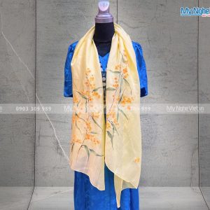 Khăn lụa vẽ tay