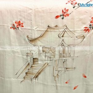 Khăn lụa vẽ tay