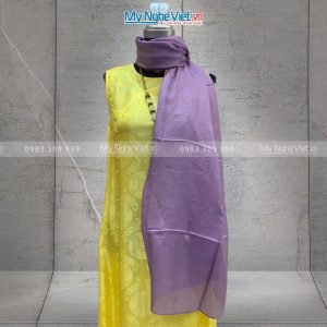 khăn lụa tơ tằm trơn tím